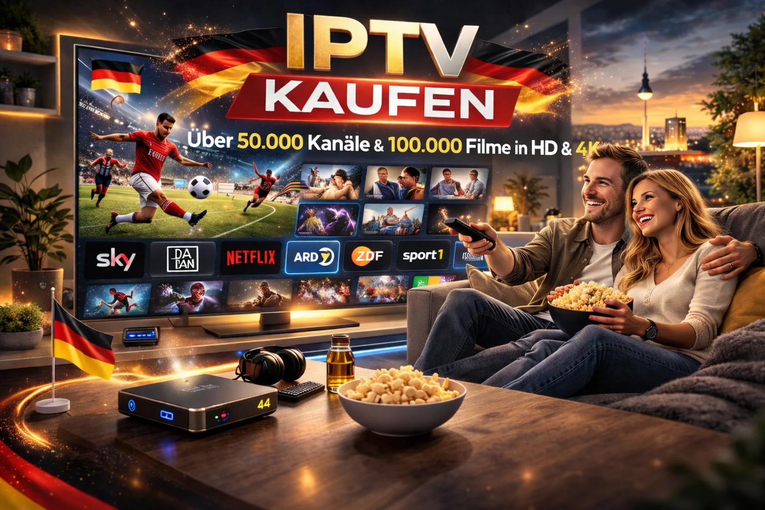 IPTV kaufen in Deutschland – 50.000+ Kanäle in 4K Ultra HD streamen