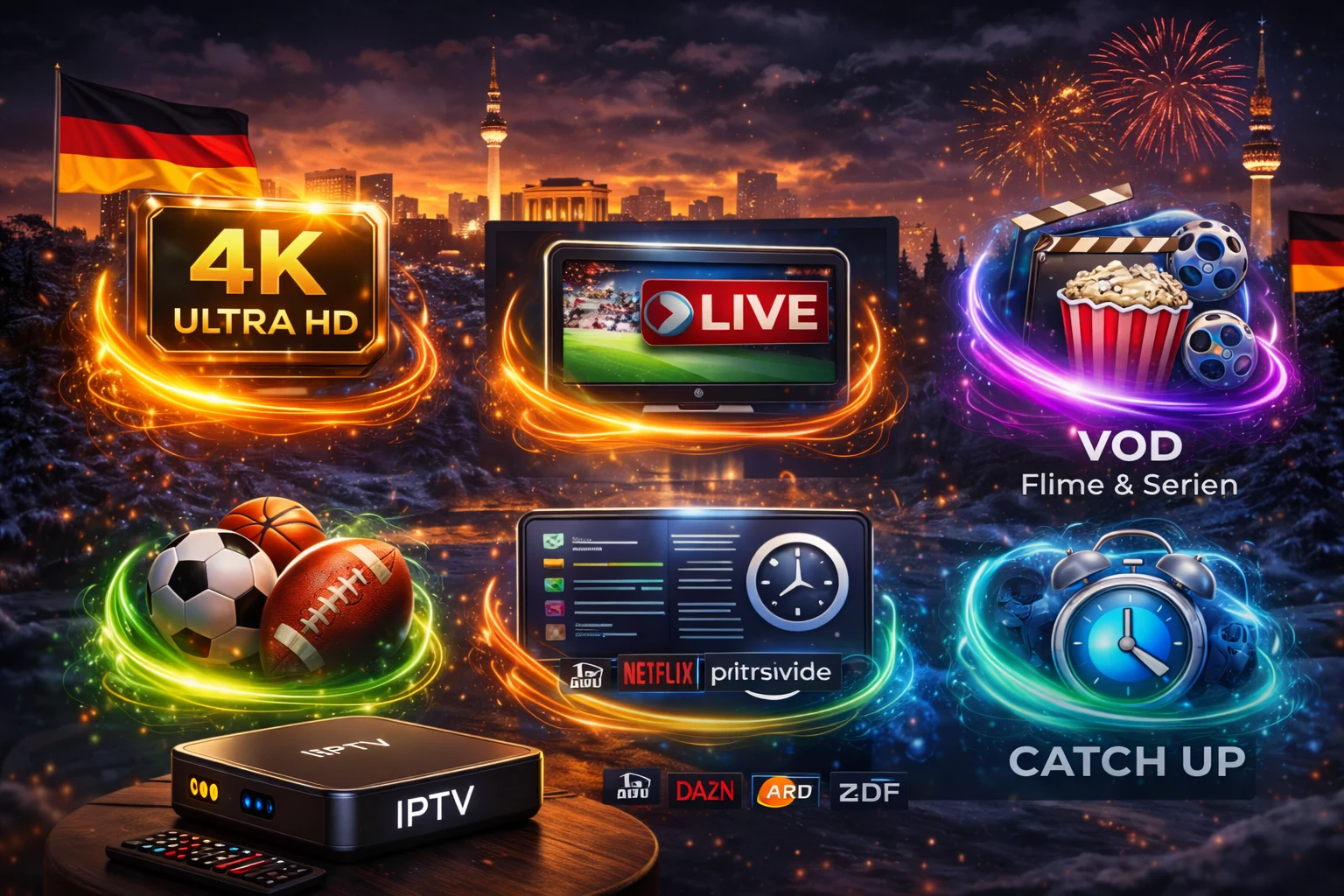 IPTV kaufen und auf 20+ Geräten streamen – Smart TV, Fire Stick, iPhone, Android